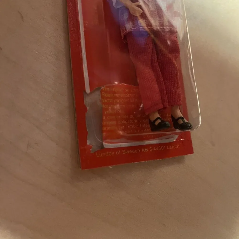Vintage Lundby Of Sweden Dollhouse Doll In Original *damaged* Packaging